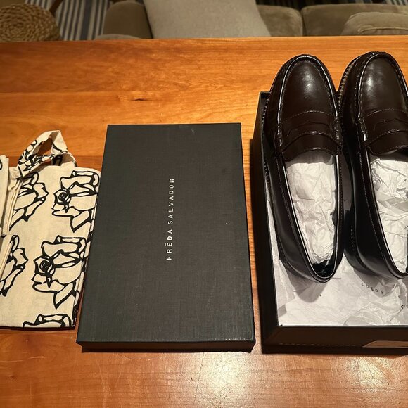 **BRAND NEW** Freda Salvador Elba Loafers, Espresso Spazzolato, Size 9.5 - Picture 6 of 9